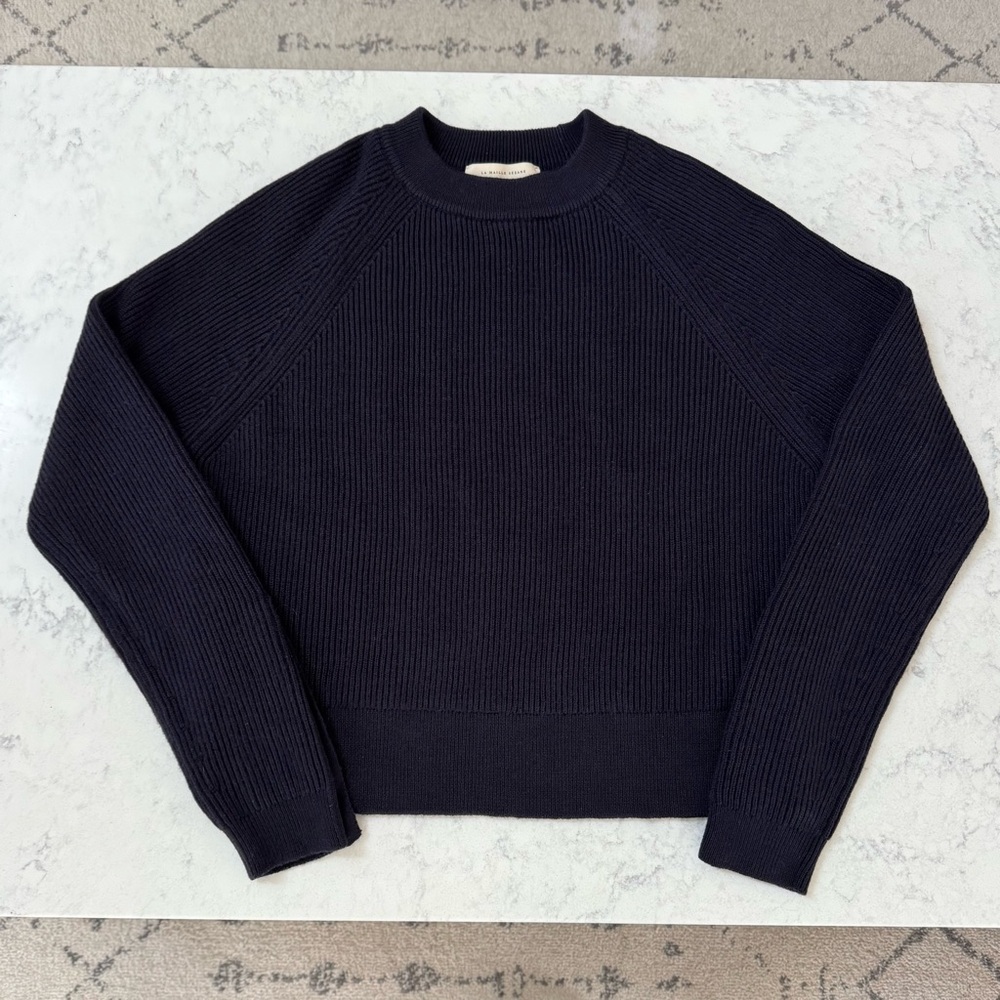 Sezane Navy Sami Jumper Size Small - Picture 2 of 11